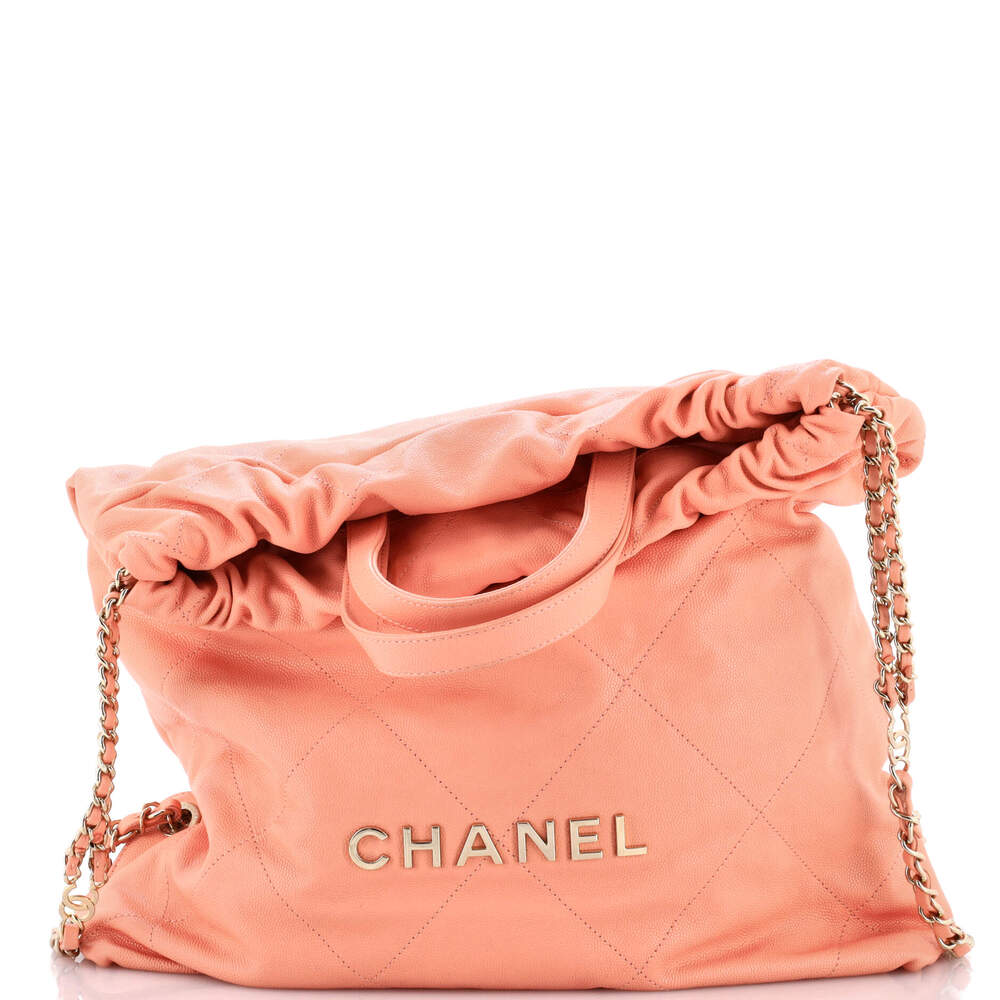 Chanel 22 Chain Backpack Quilted Caviar #269308C46B